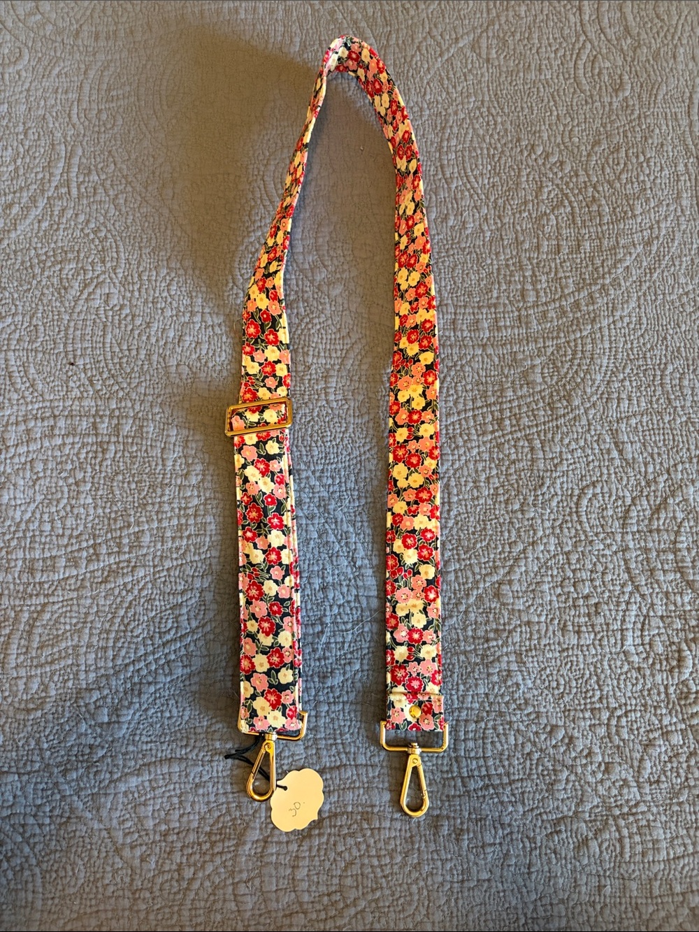 Trendy boutique Floral Adjustable Crossbody Strap - pink, navy and white